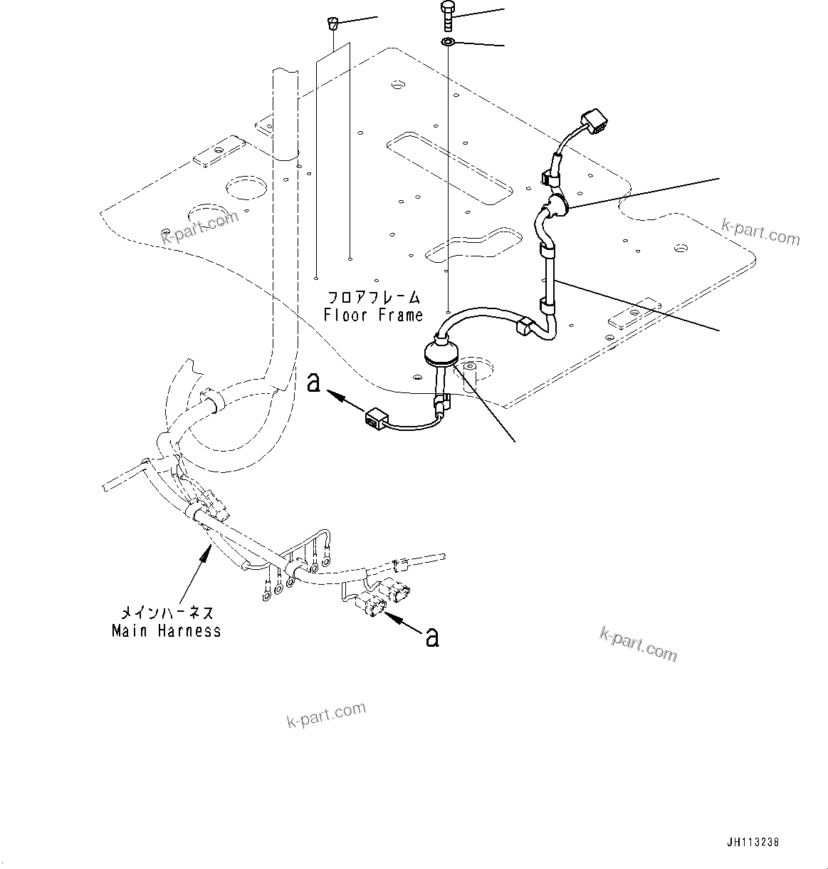 Komatsu parts book diagram for PC170LC-11 S/N 37001-UP: CAB, FLOOR, BASE(#37001-)