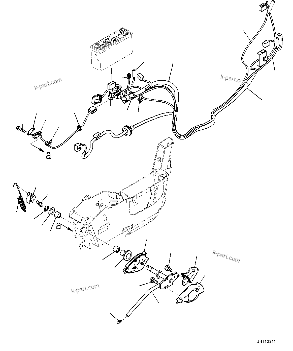 Komatsu parts book diagram for PC170LC-11 S/N 37001-UP: CAB, FLOOR, CONSOLE, L.H.(#37001-)