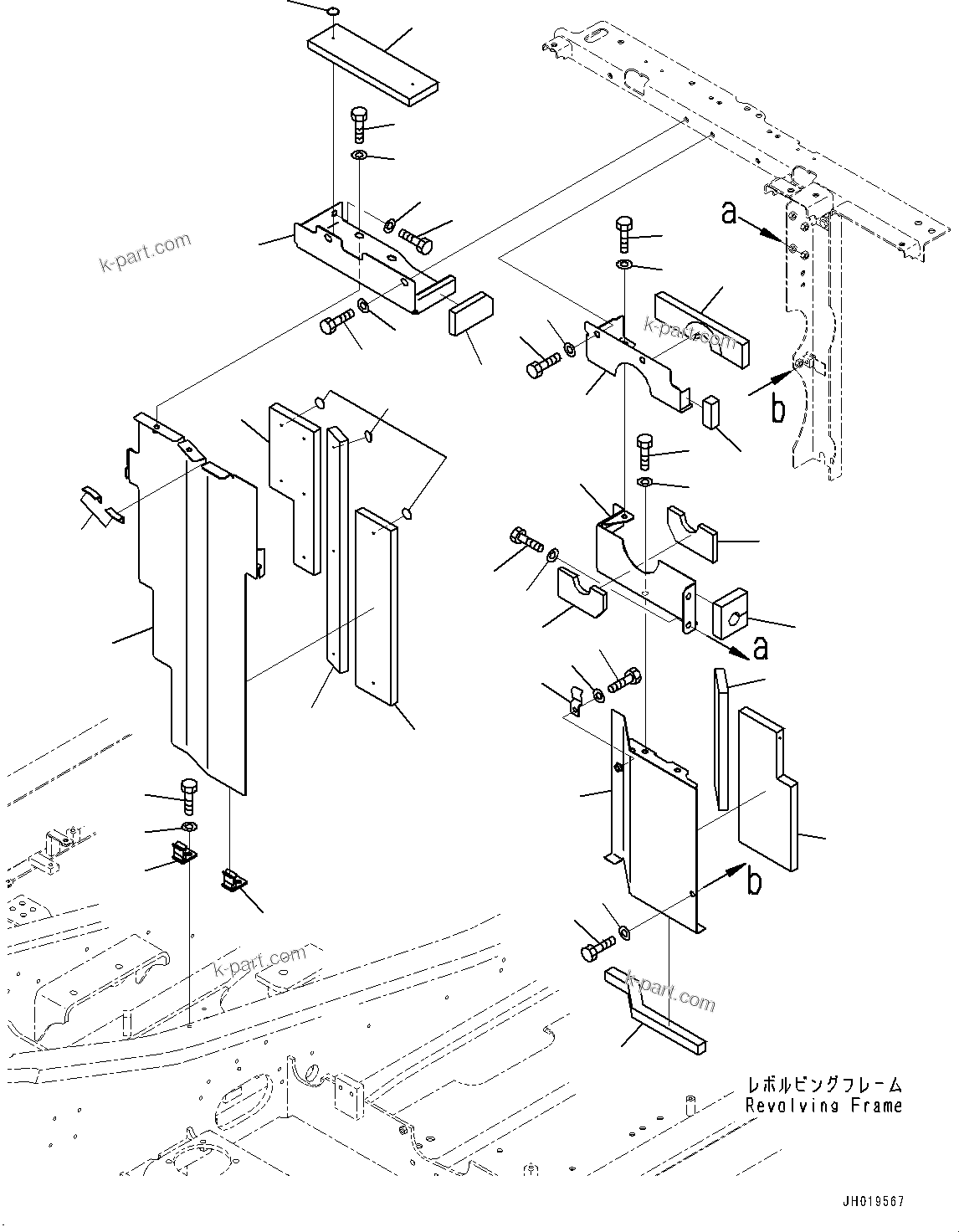 Komatsu parts book diagram for PC170LC-11 S/N 37001-UP: PARTITION, (2/4)(#35001-)