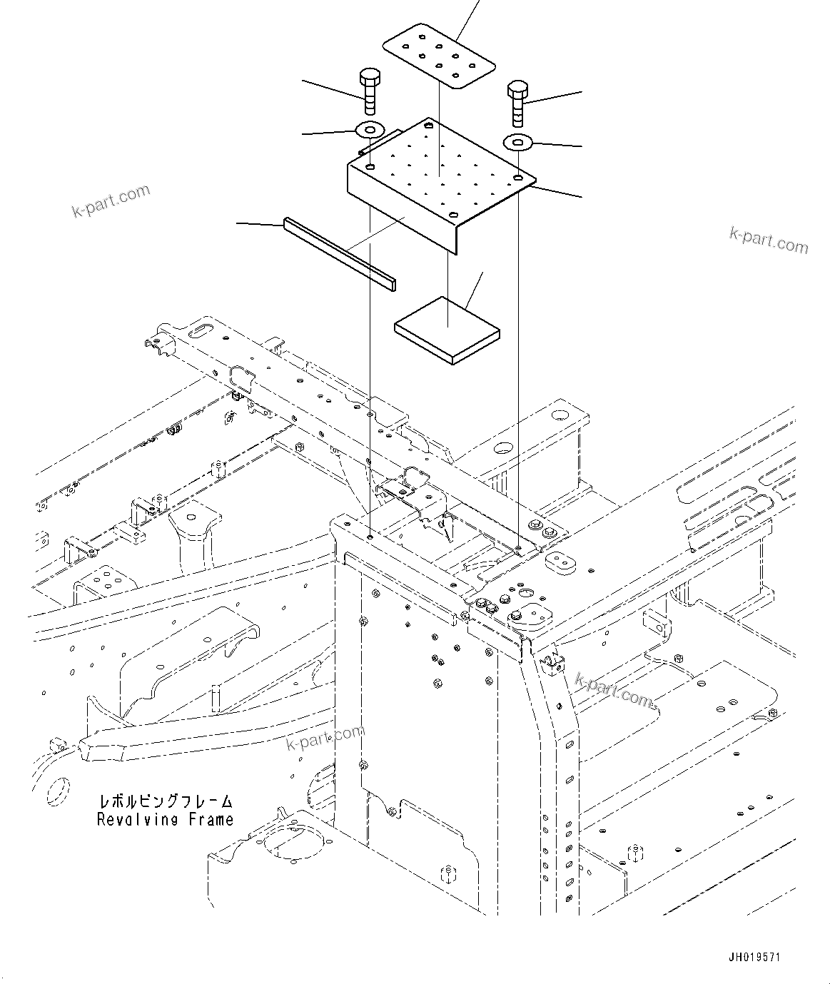 Komatsu parts book diagram for PC170LC-11 S/N 37001-UP: PARTITION COVER, (#35001-)