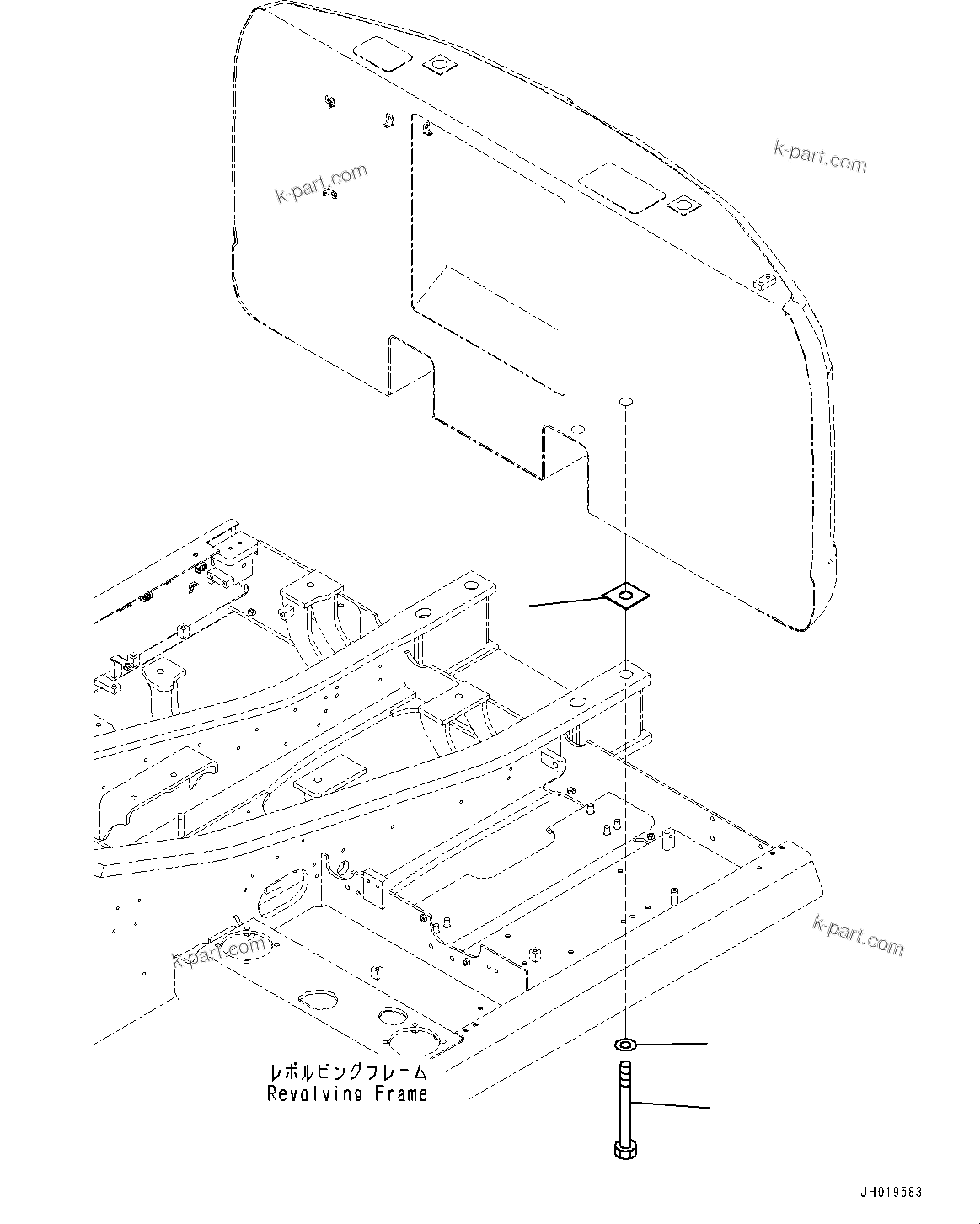 Komatsu parts book diagram for PC170LC-11 S/N 37001-UP: COUNTERWEIGHT MOUNTING, (#35001-)