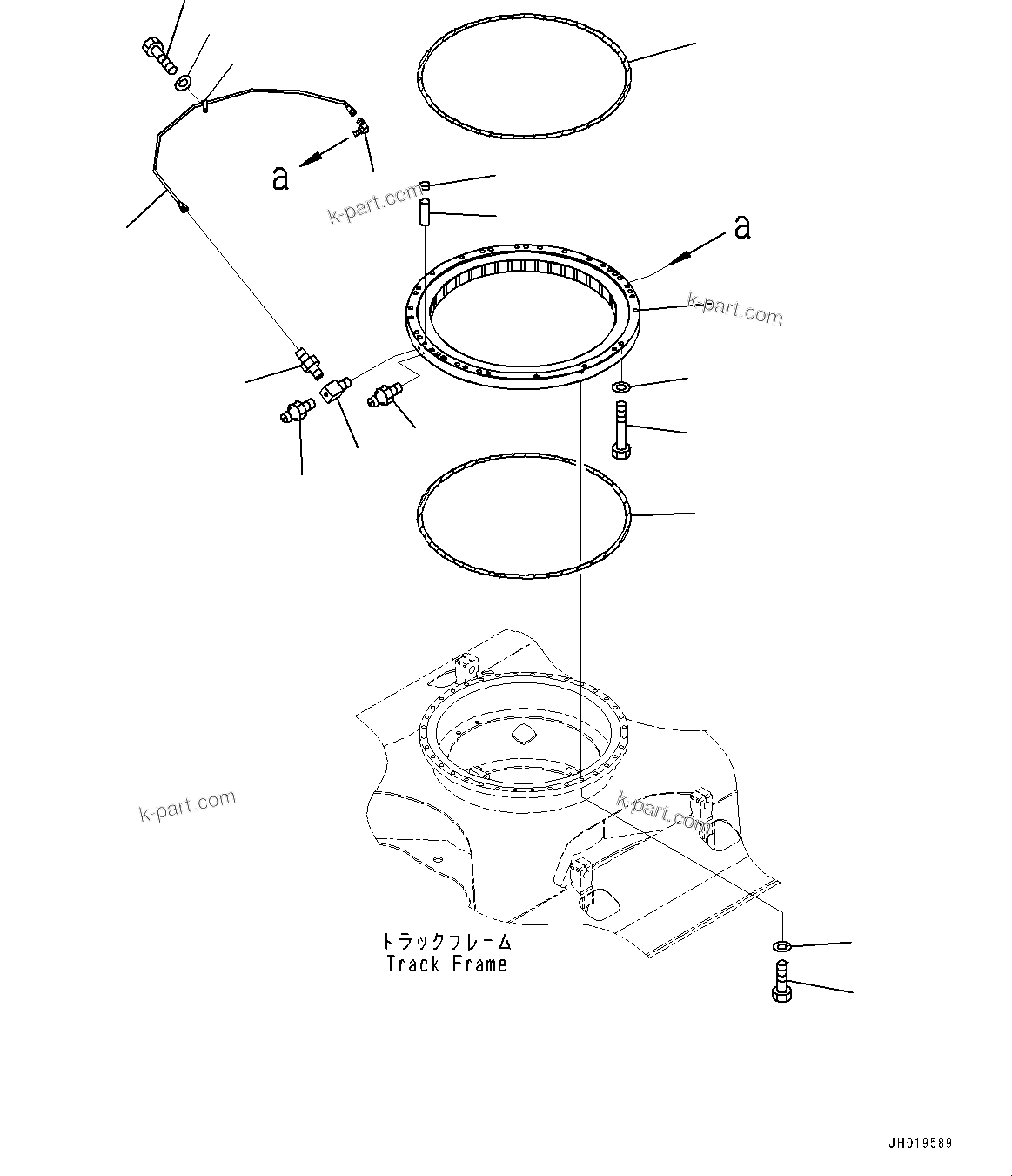 Komatsu parts book diagram for PC170LC-11 S/N 37001-UP: SWING CIRCLE, (#35001-)