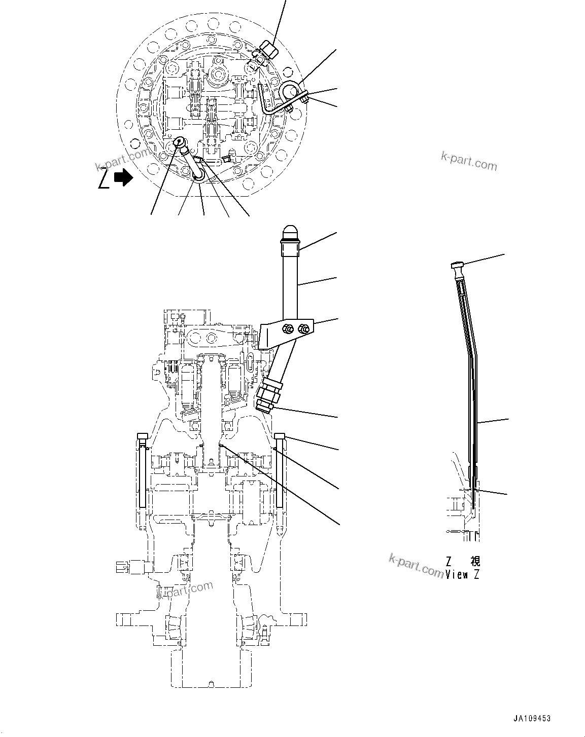 Komatsu parts book diagram for PC170LC-11 S/N 37001-UP: SWING MACHINERY AND MOTOR, INNER PARTS (8/8)(#35712-)