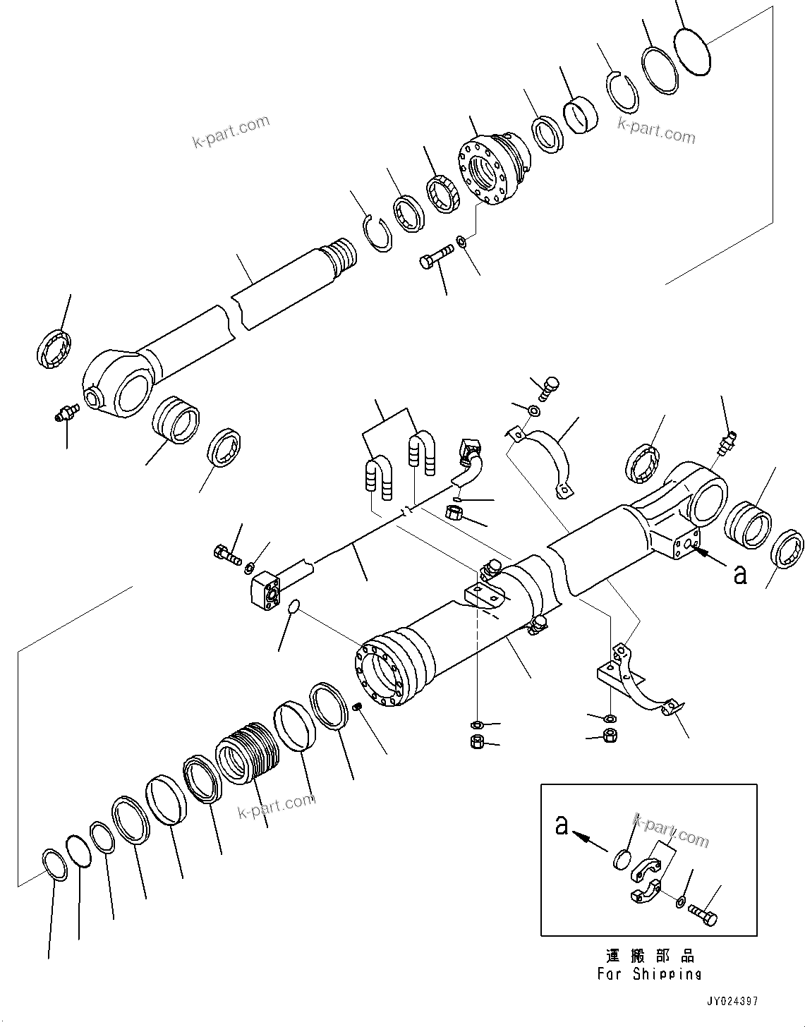 Komatsu parts book diagram for PC170LC-11 S/N 37001-UP: ARM, INNER PARTS, BUCKET CYLINDER(#35904-)