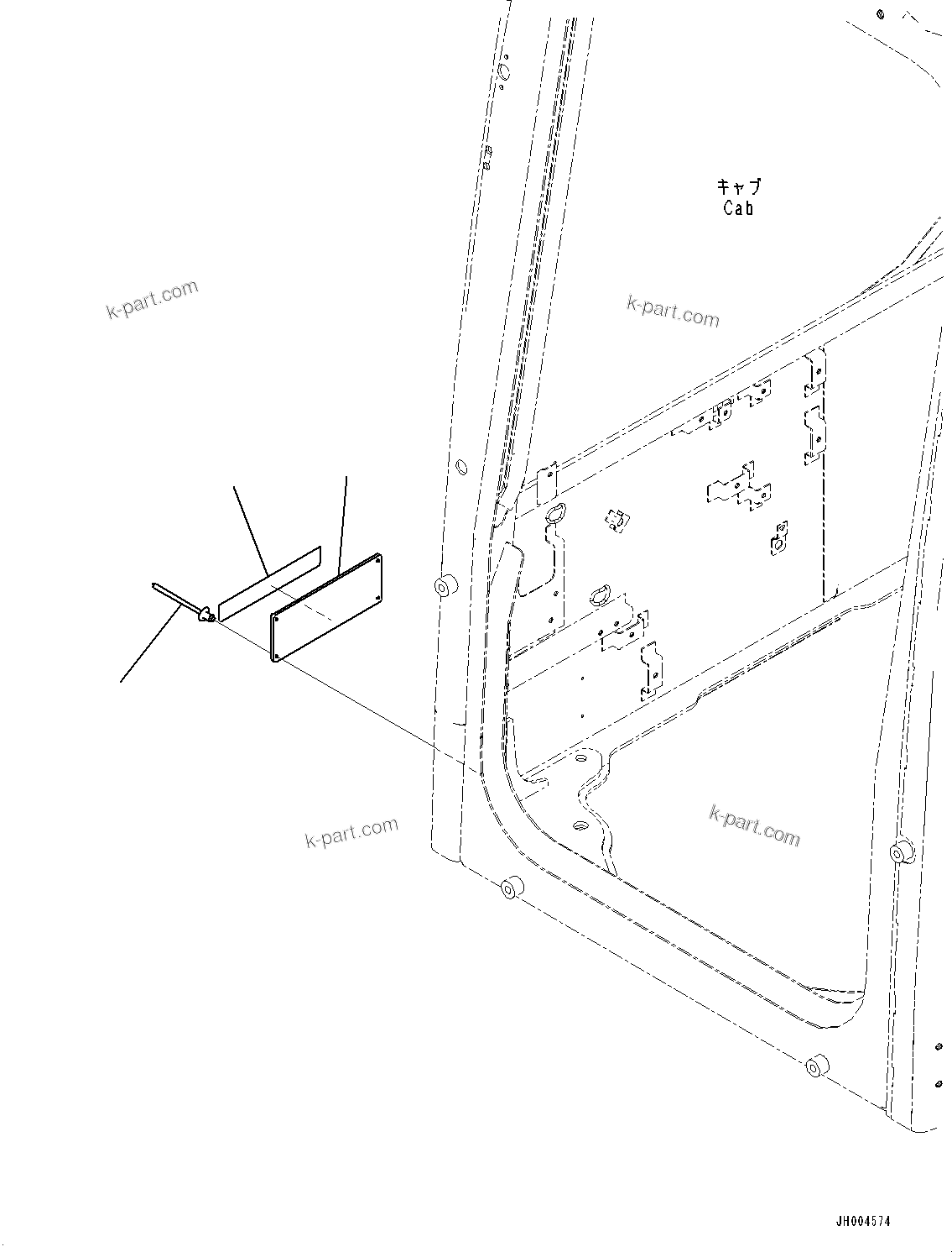 Komatsu parts book diagram for PC170LC-11 S/N 37001-UP: ROPS PLATE, (#35001-)