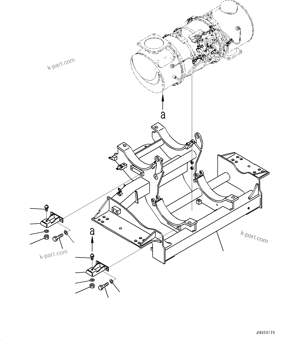 Komatsu parts book diagram for PC490LC-11 S/N 87001-UP (For KAL): EXHAUST, BRACKET(#85001-86213)