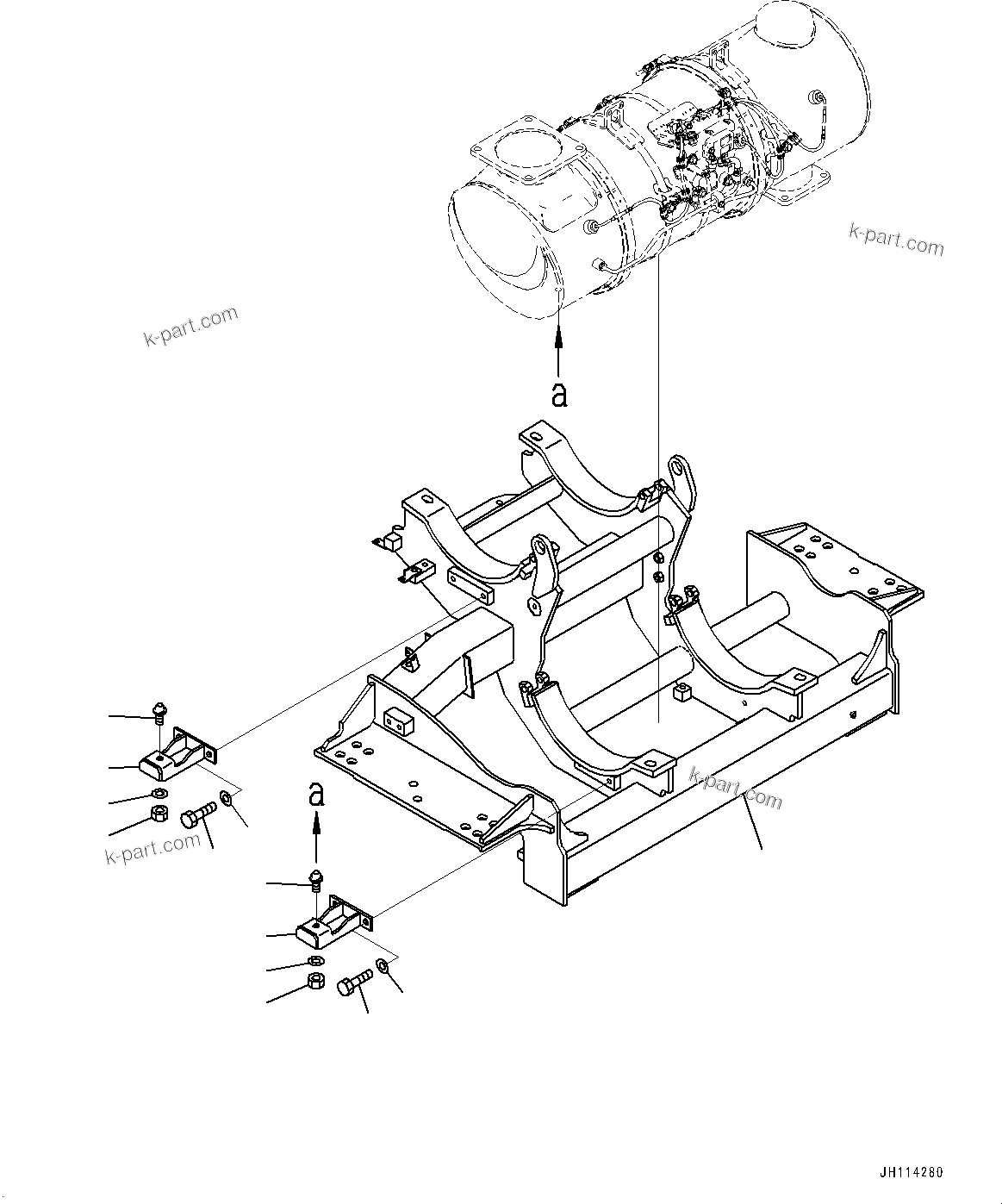 Komatsu parts book diagram for PC490LC-11 S/N 87001-UP (For KAL): EXHAUST, BRACKET(#86214-)