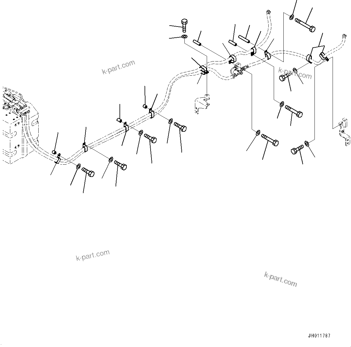 Komatsu parts book diagram for PC490LC-11 S/N 87001-UP (For KAL): DEF PIPING, DEF TANK COOLANT PIPING (2/2)(#85112-)