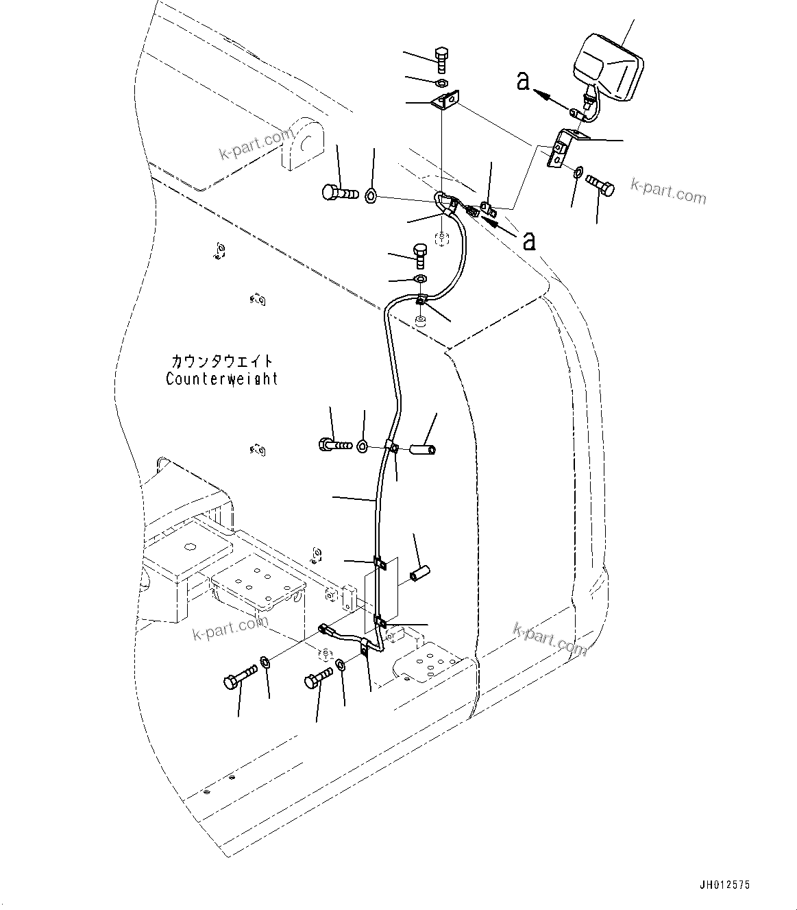 Komatsu parts book diagram for PC490LC-11 S/N 87001-UP (For KAL): ADDITIONAL REAR WORKING LAMP, COUNTERWEIGHT(#85404-)