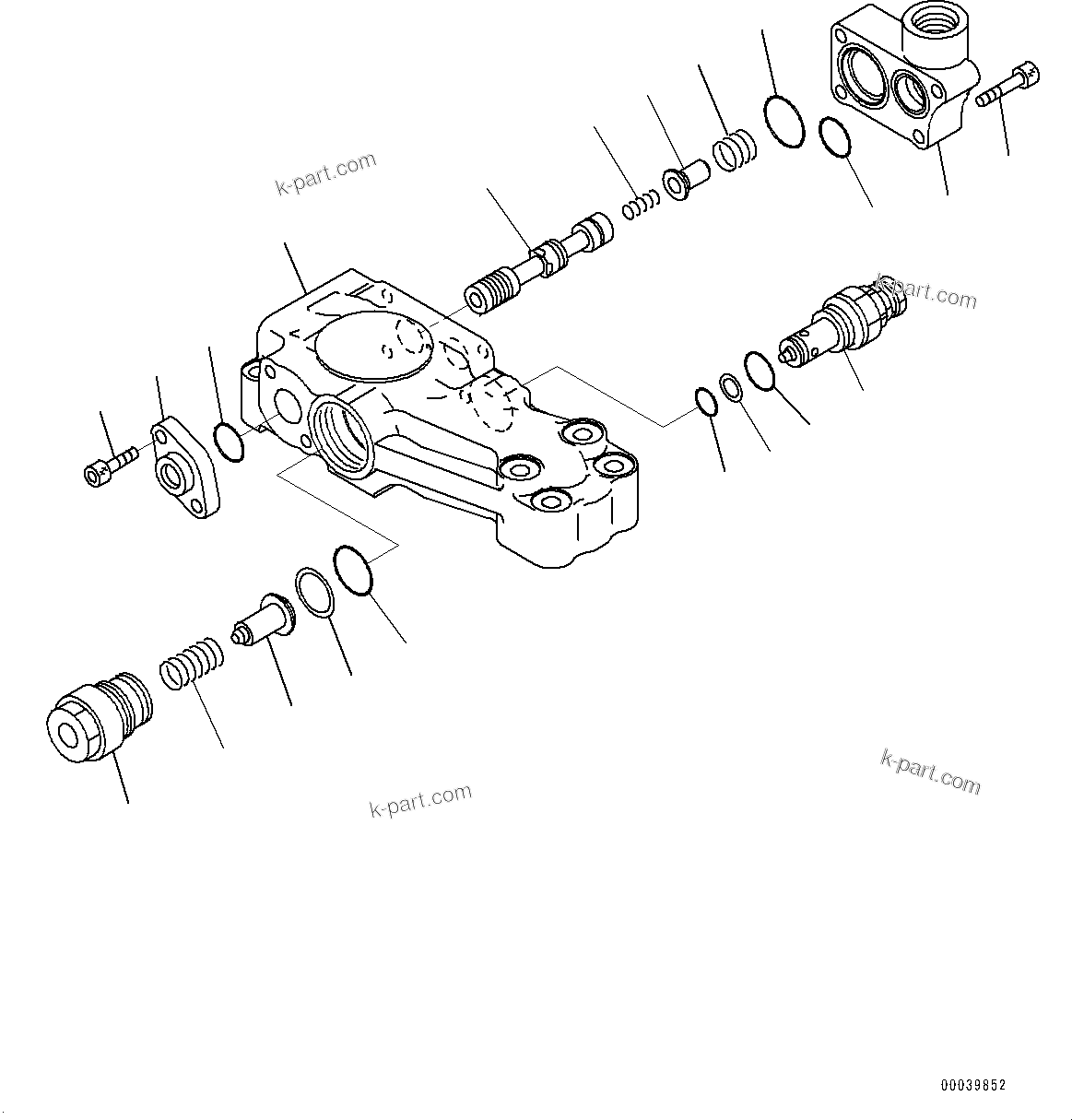 Komatsu parts book diagram for PC490LC-11 S/N 87001-UP (For KAL): ANTI-DROP VALVE, BOOM ANTI-DROP VALVE(#85001-)