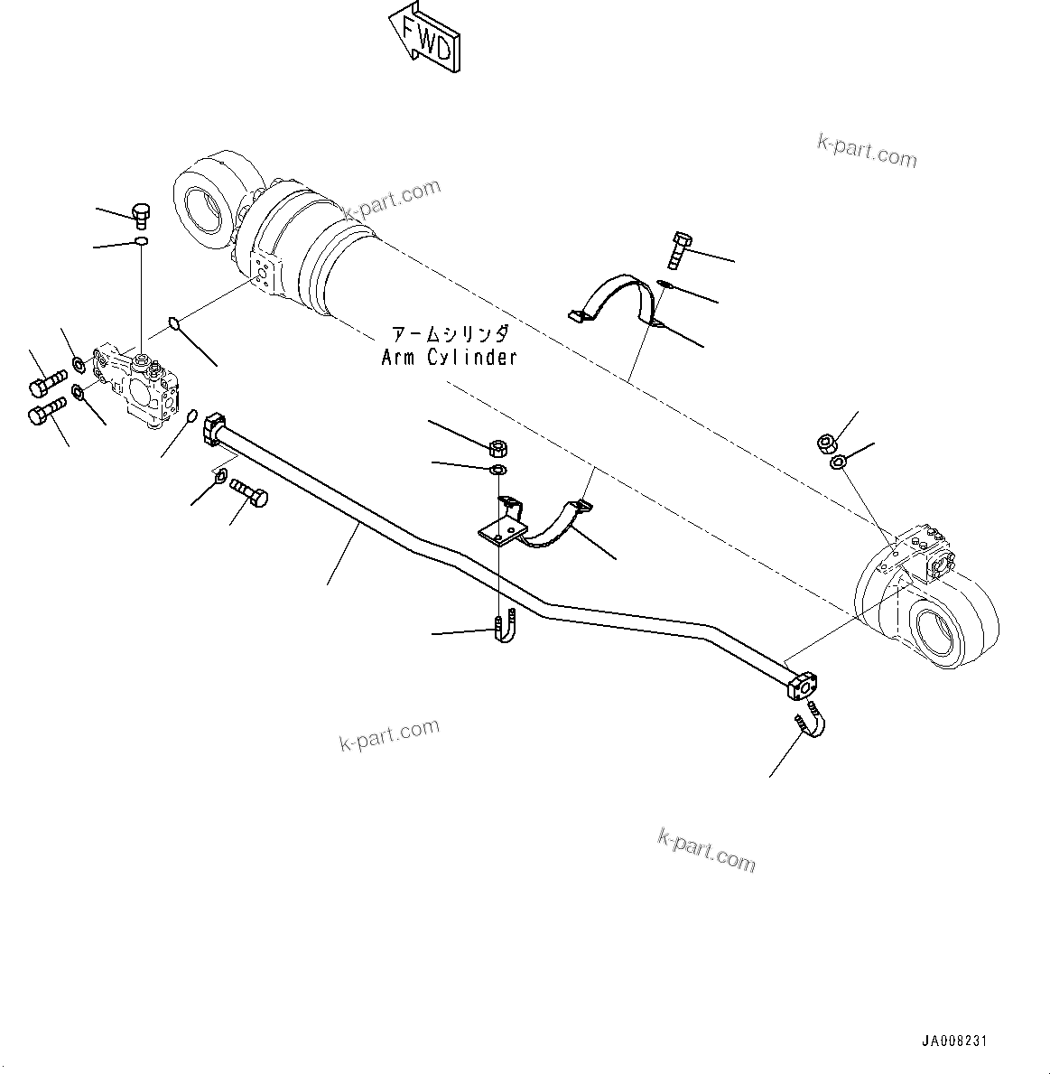 Komatsu parts book diagram for PC490LC-11 S/N 87001-UP (For KAL): ANTI-DROP VALVE, ARM ANTI-DROP VALVE MOUNTING(#85001-)