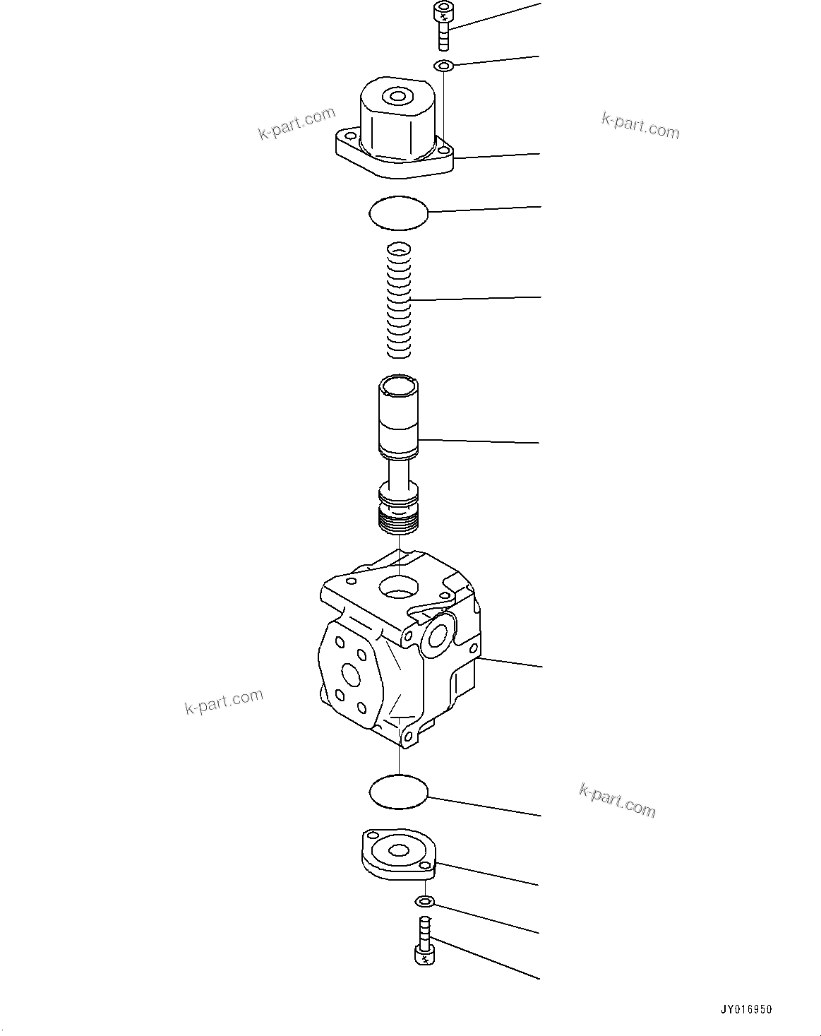 Komatsu parts book diagram for PC490LC-11 S/N 87001-UP (For KAL): ADDITIONAL ACTUATOR PIPING, SELECTOR VALVE(#87001-)