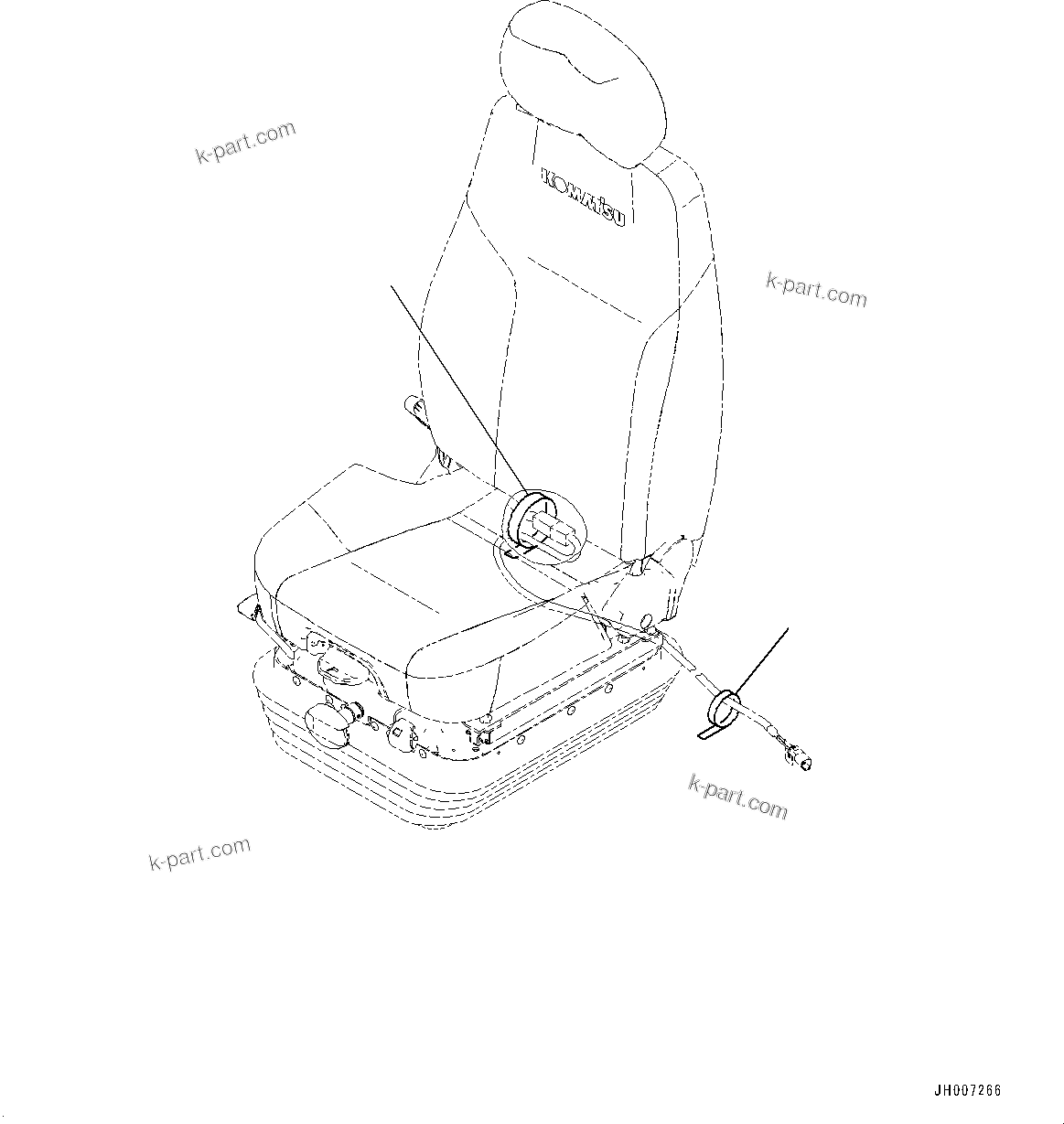 Komatsu parts book diagram for PC490LC-11 S/N 87001-UP (For KAL): OPERATOR'S SEAT, BAND(#85001-)