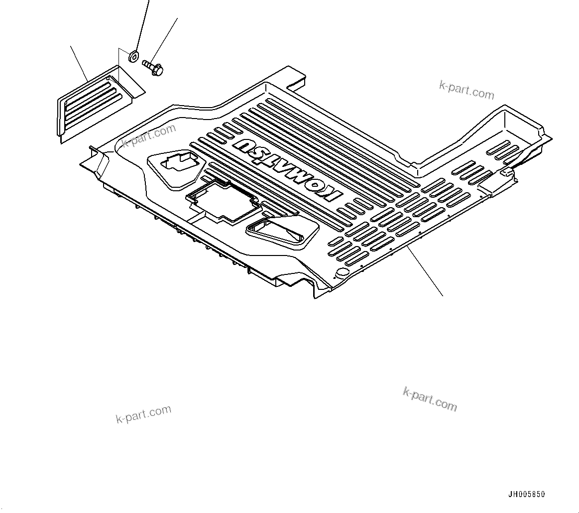 Komatsu parts book diagram for PC490LC-11 S/N 87001-UP (For KAL): FLOOR MAT, (#85001-)