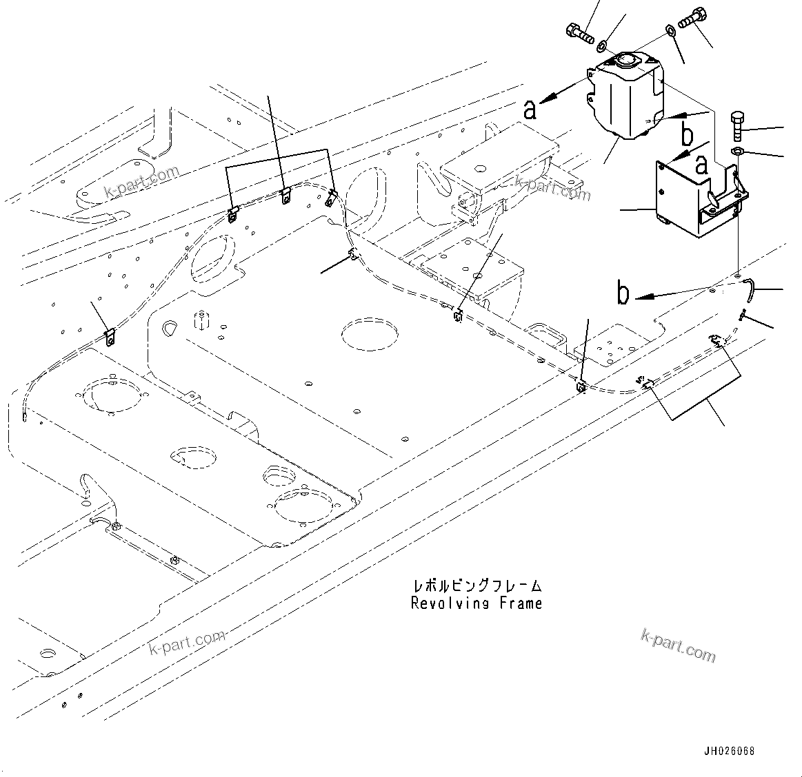 Komatsu parts book diagram for PC490LC-11 S/N 87001-UP (For KAL): WINDOW WASHER, (#85001-)