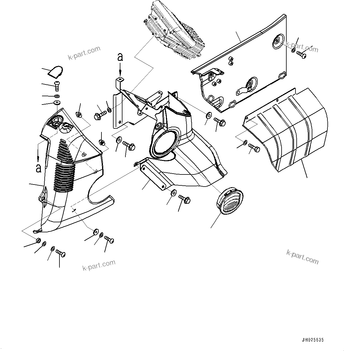 Komatsu parts book diagram for PC490LC-11 S/N 87001-UP (For KAL): CAB, CAB IN PARTS, CONSOLE COVER, FRONT, R.H.(#87001-)