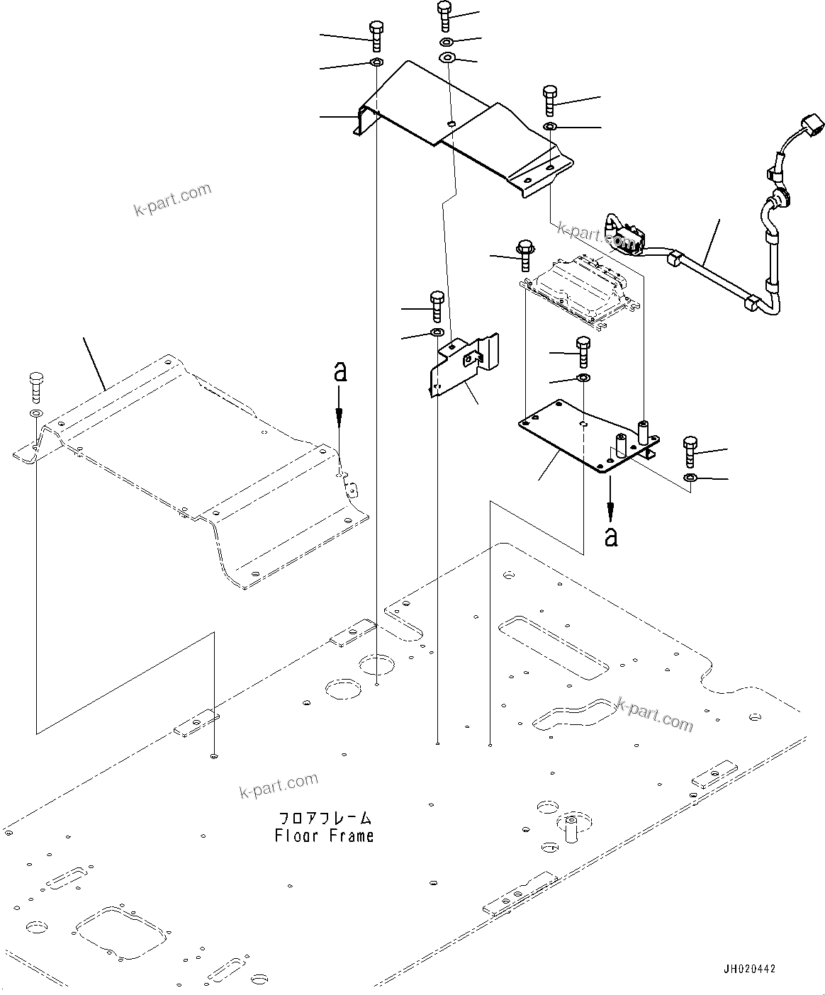 Komatsu parts book diagram for PC490LC-11 S/N 87001-UP (For KAL): CAB, CAB IN PARTS, KOMVISION COVER(#86432-)
