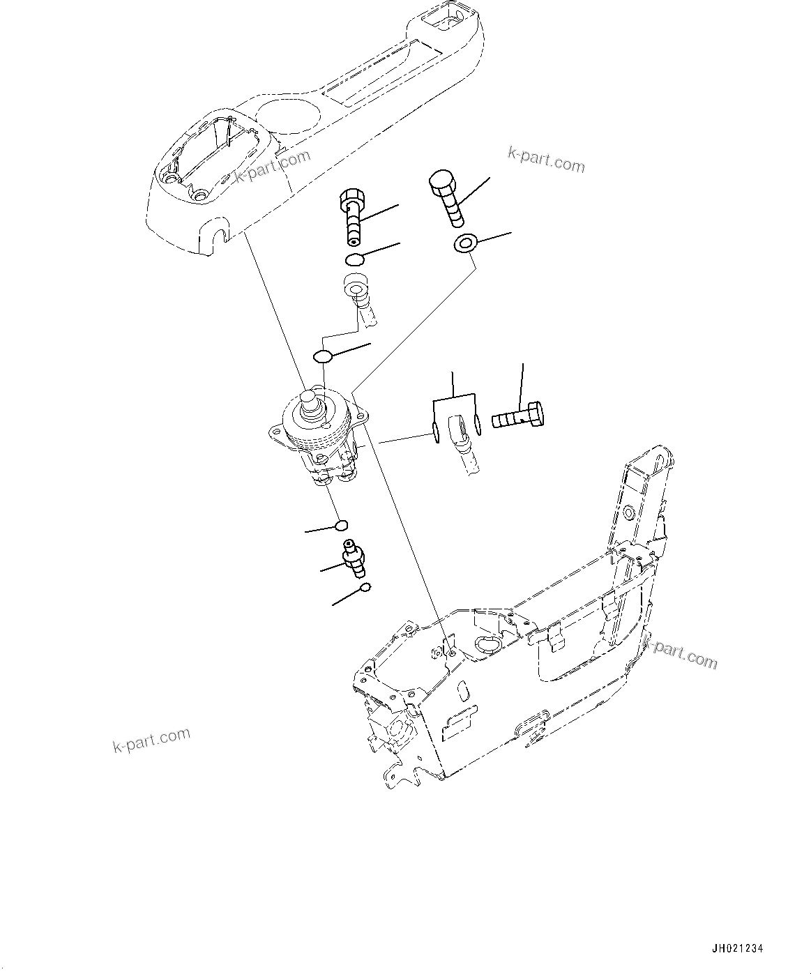 Komatsu parts book diagram for PC490LC-11 S/N 87001-UP (For KAL): CAB, FLOOR, PPC VALVE MOUNTING FOR WORK EQUIPMENT, L.H.(#87001-)