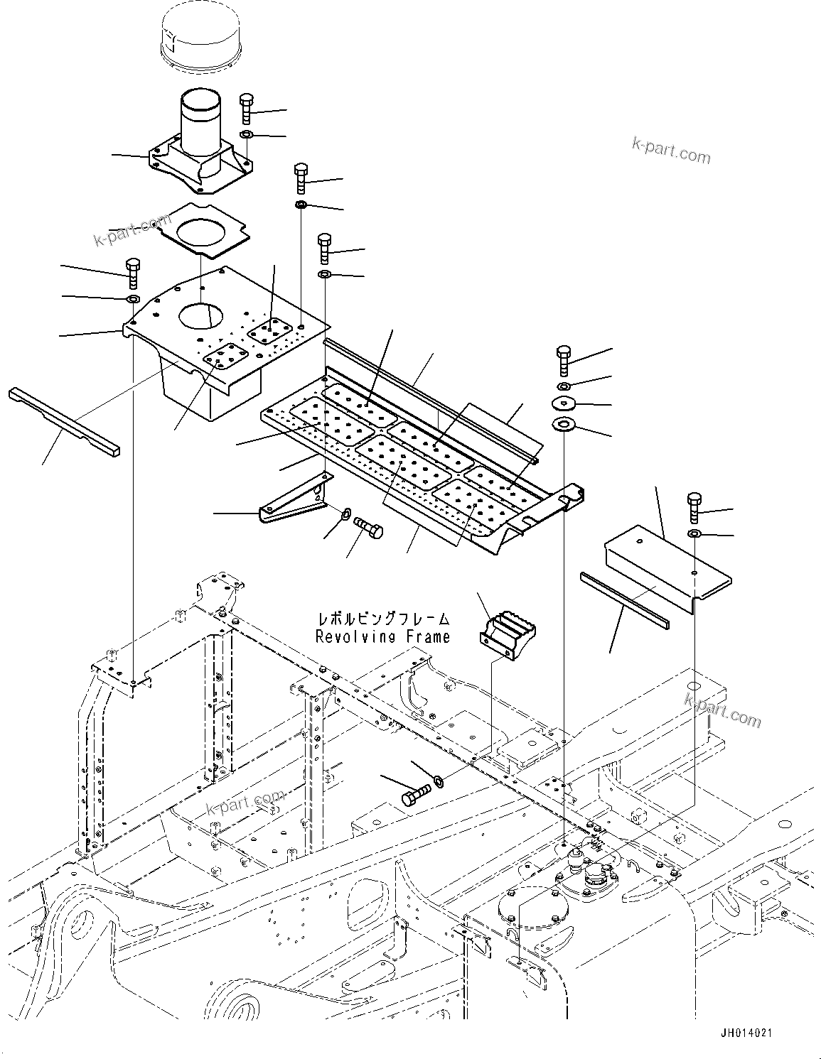 Komatsu parts book diagram for PC490LC-11 S/N 87001-UP (For KAL): MACHINE CAB COVER, COVER AND DUCT(#85001-)