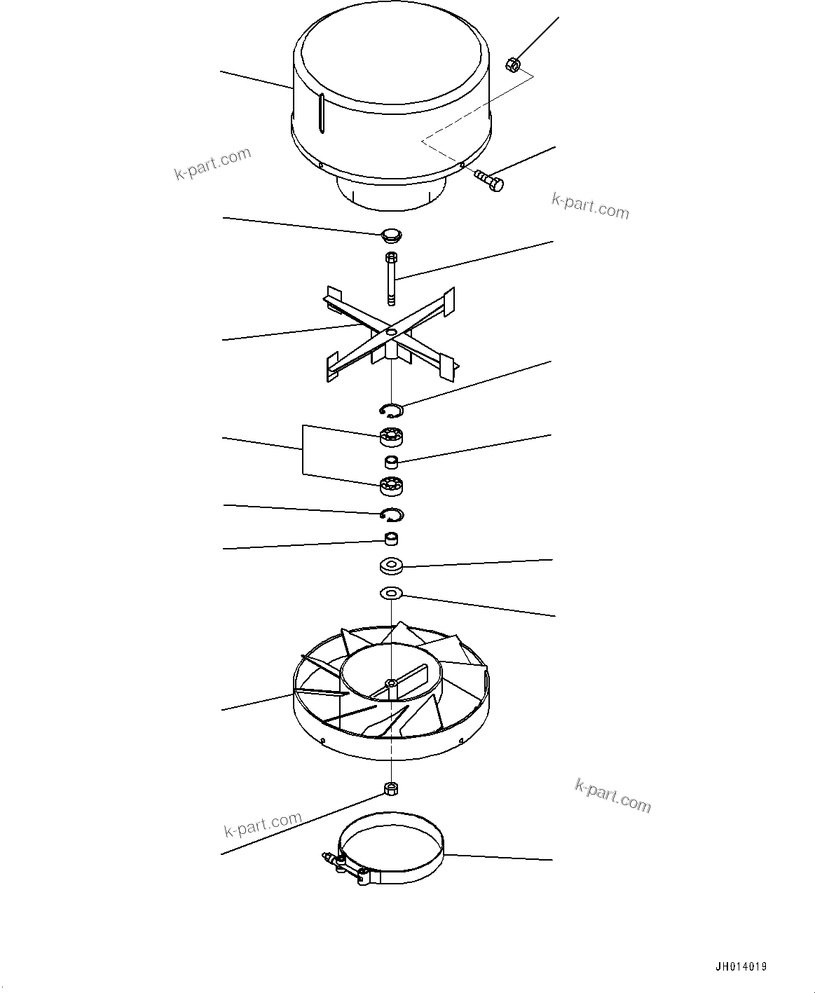 Komatsu parts book diagram for PC490LC-11 S/N 87001-UP (For KAL): MACHINE CAB COVER, INNER PARTS(#85001-)
