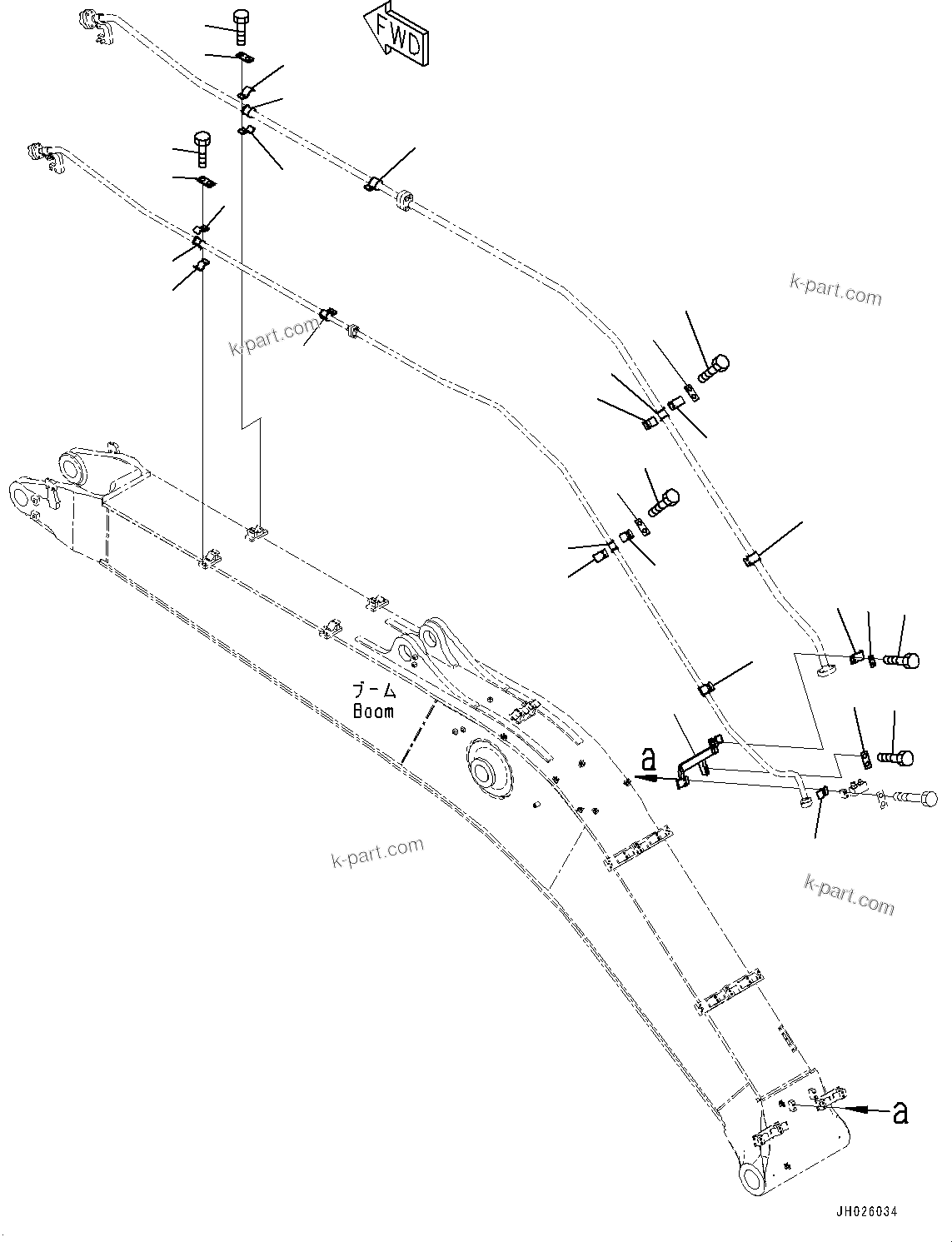 Komatsu parts book diagram for PC490LC-11 S/N 87001-UP (For KAL): BOOM, CLAMP(#85001-)