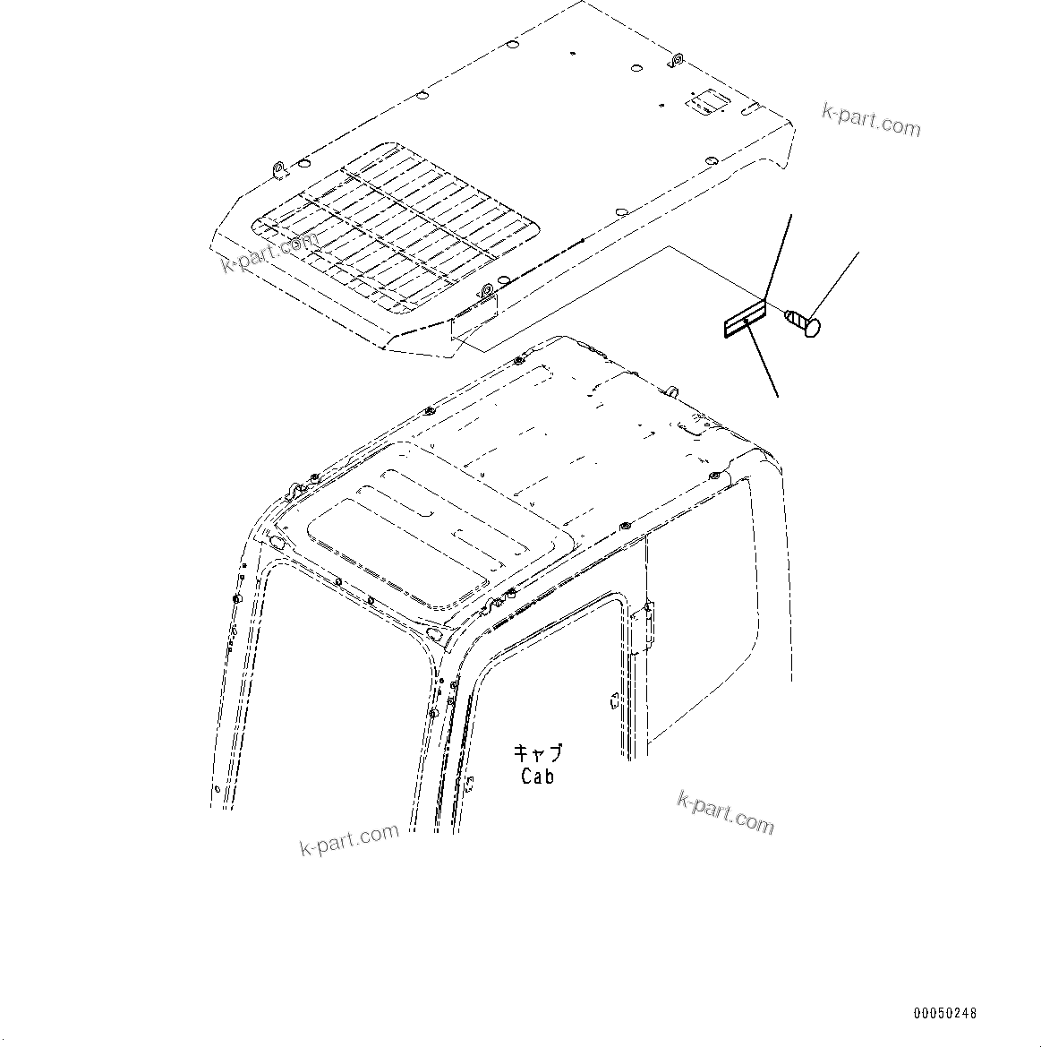 Komatsu parts book diagram for PC490LC-11 S/N 87001-UP (For KAL): FOPS PLATE, (#85399-)