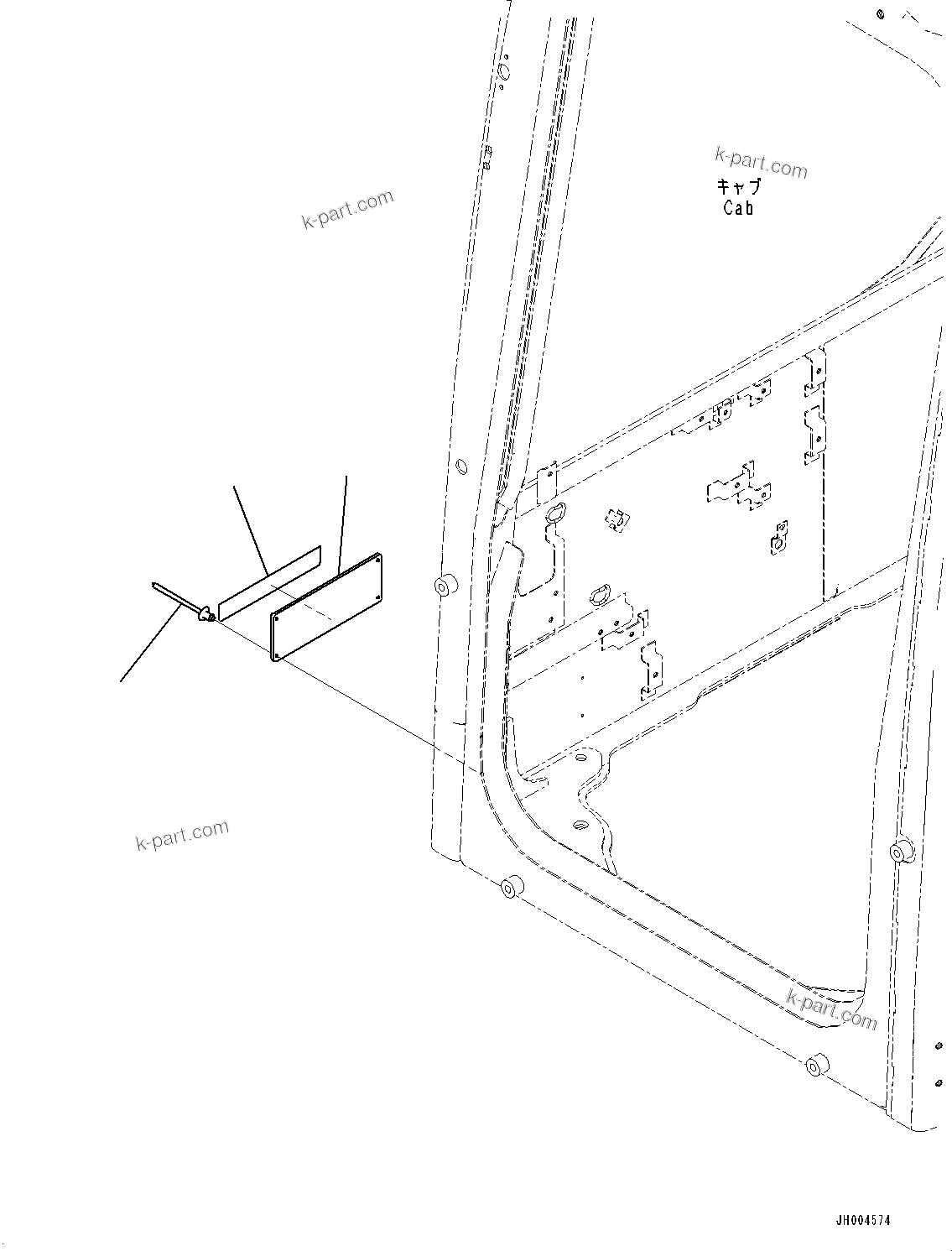 Komatsu parts book diagram for PC490LC-11 S/N 87001-UP (For KAL): ROPS PLATE, (#85001-)