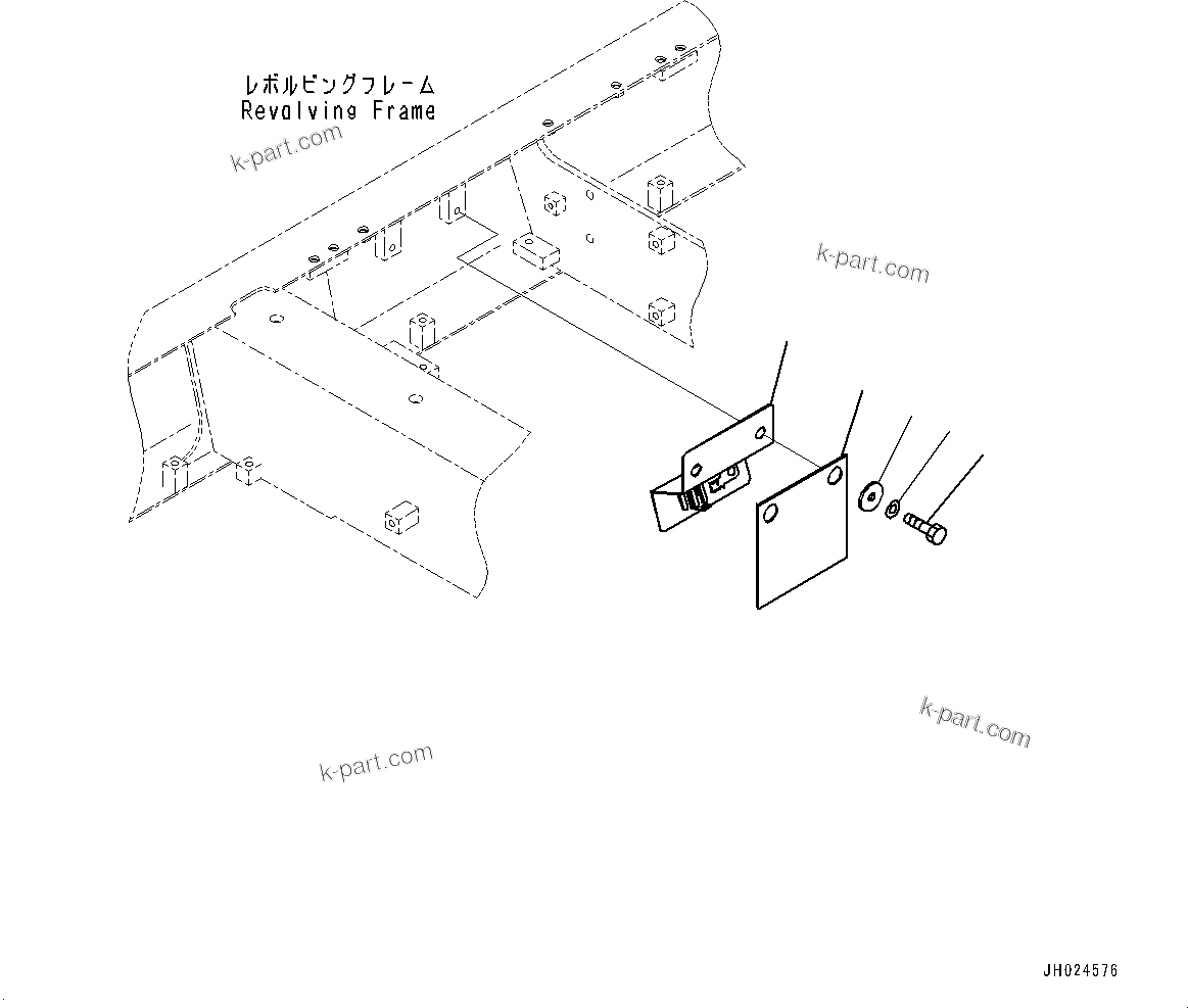 Komatsu parts book diagram for PC490LC-11 S/N 87001-UP (For KAL): REFUELING PUMP, BRACKET(#85001-)
