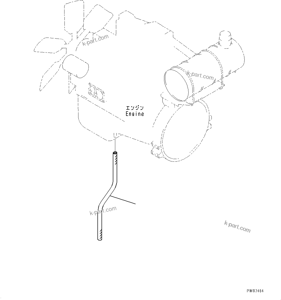 Komatsu parts book diagram for PC490LC-11 S/N 87001-UP (For KAL): FLUSHING PARTS AND DRAIN HOSE, HOSE(#85244-)