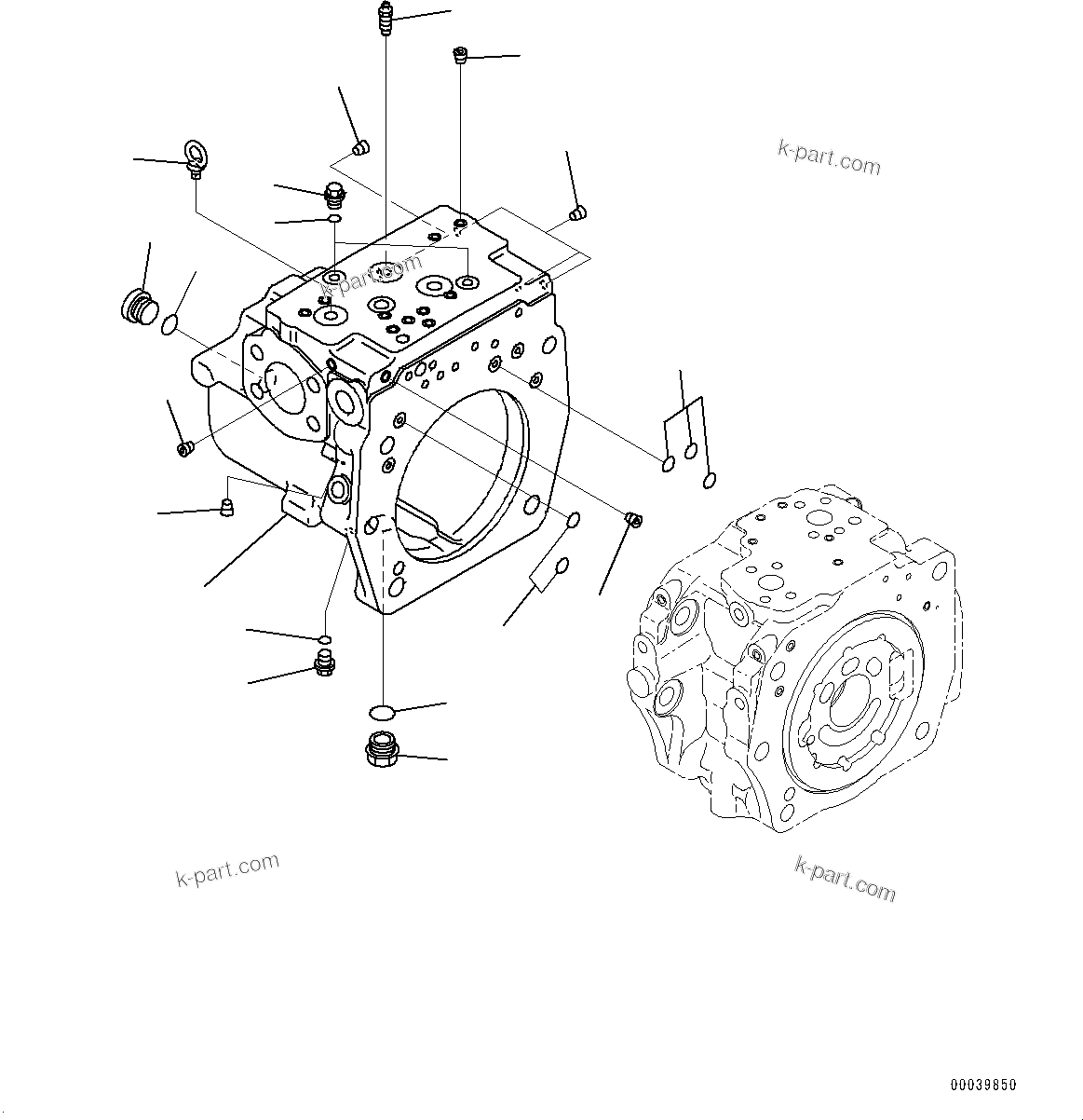 Komatsu parts book diagram for PC450LC-8R S/N 79001-UP: HYDRAULIC PUMP, PISTON PUMP (6/12)(#77289-)