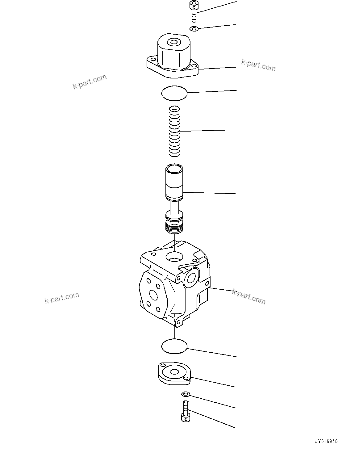 Komatsu parts book diagram for PC450LC-8R S/N 79001-UP: ACTUATOR PIPING, SELECTOR VALVE(#75001-)