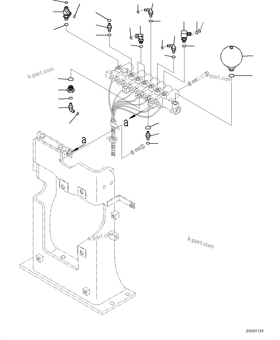 Komatsu parts book diagram for PC450LC-8R S/N 79001-UP: SOLENOID VALVE, SOLENOID VALVE RELATED PARTS (1-SERVICE VALVE)(#75001-)