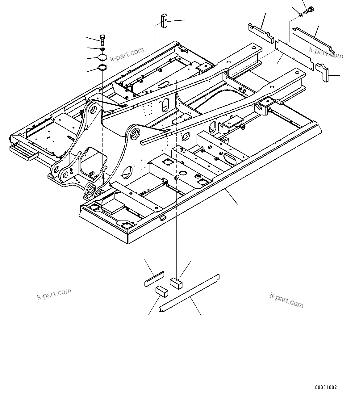 Komatsu parts book diagram for PC450LC-8R S/N 79001-UP: REVOLVING FRAME, FRAME AND COVER(#75001-76671)