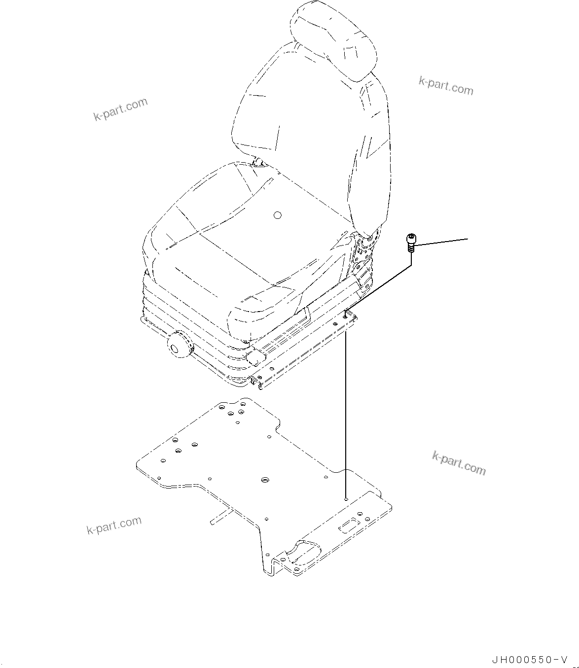 Komatsu parts book diagram for PC450LC-8R S/N 79001-UP: OPERATOR'S SEAT, MOUNTING(#75227-)