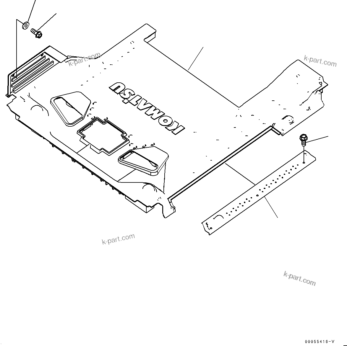 Komatsu parts book diagram for PC450LC-8R S/N 79001-UP: FLOOR MAT, (#75001-)