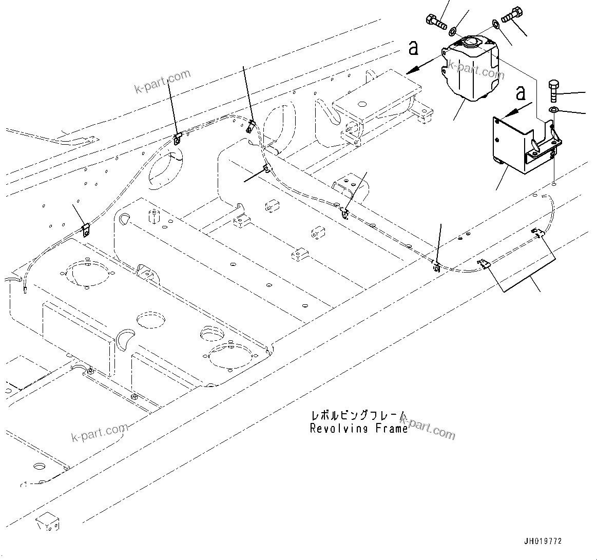 Komatsu parts book diagram for PC450LC-8R S/N 79001-UP: WINDOW WASHER TANK, (#75979-)