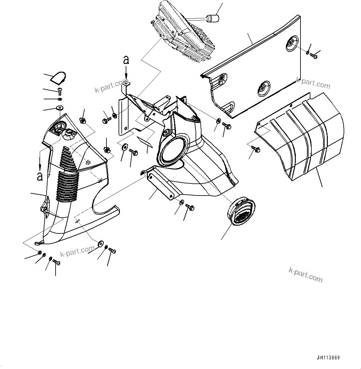 Komatsu parts book diagram for PC450LC-8R S/N 79001-UP: CAB, CAB IN PARTS, MONITOR AND COVER(#79001-)