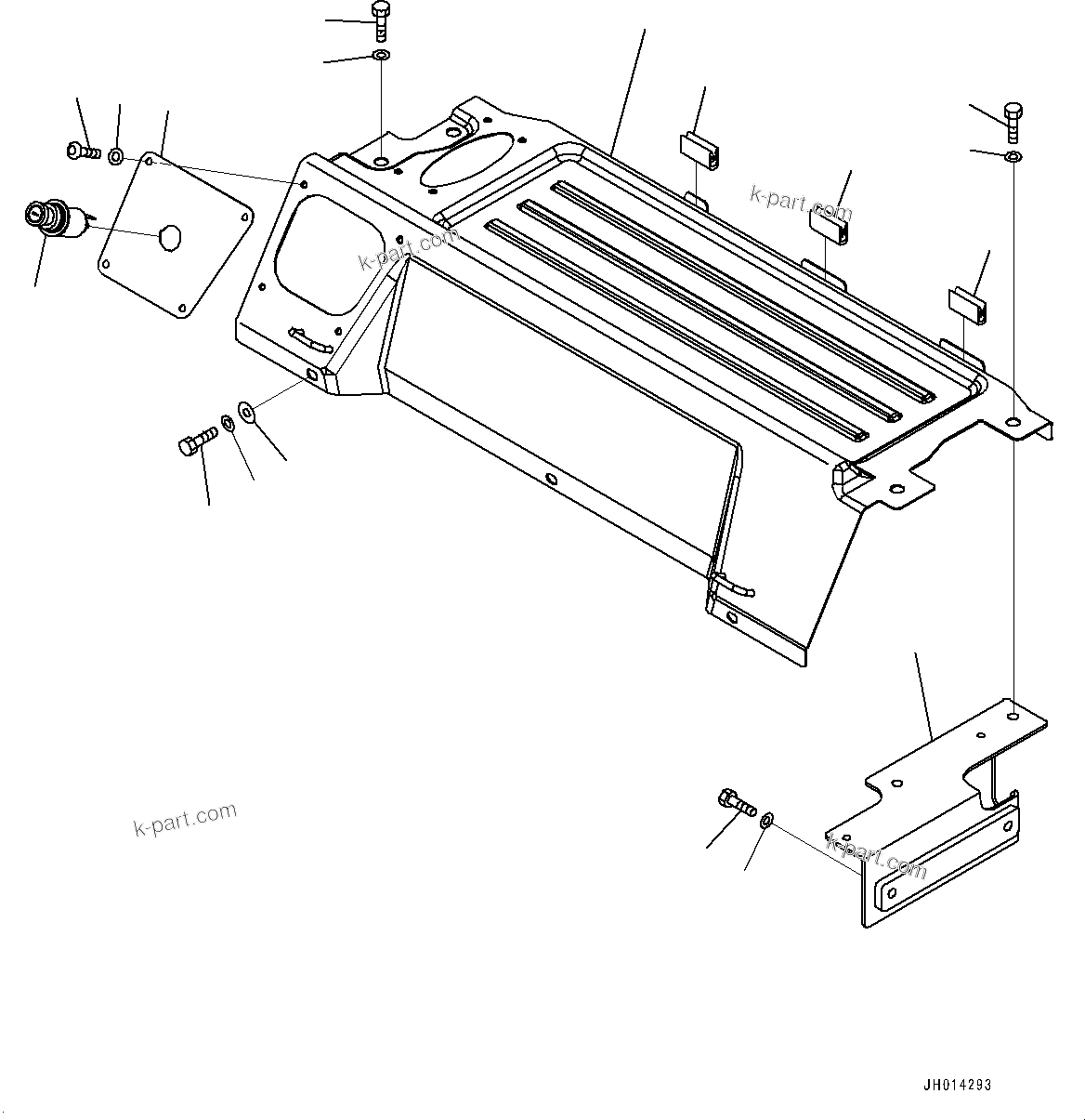 Komatsu parts book diagram for PC450LC-8R S/N 79001-UP: CAB, CAB IN PARTS, LUGGAGE PLATE(#79001-)