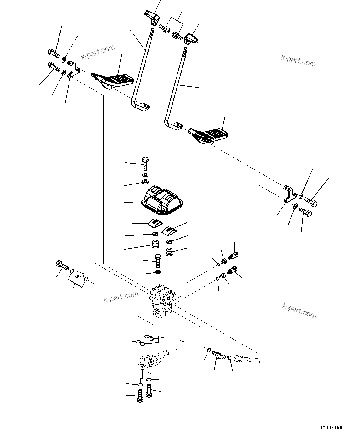 Komatsu parts book diagram for PC450LC-8R S/N 79001-UP: CAB, FLOOR, TRAVEL CONTROL(#79001-)