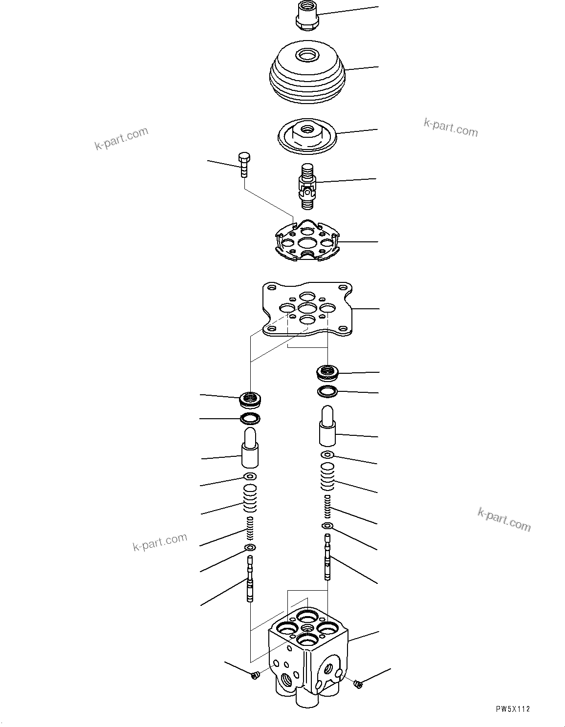 Komatsu parts book diagram for PC450LC-8R S/N 79001-UP: CAB, PPC VALVE (4/4) (R.H.)(#79001-)
