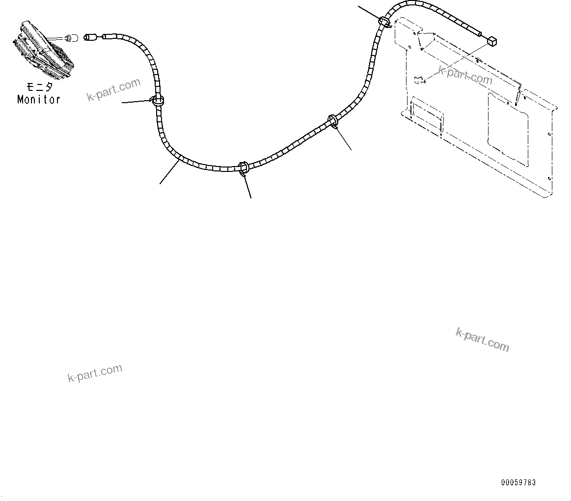 Komatsu parts book diagram for PC450LC-8R S/N 79001-UP: CAB, REAR CAMERA(#79001-)