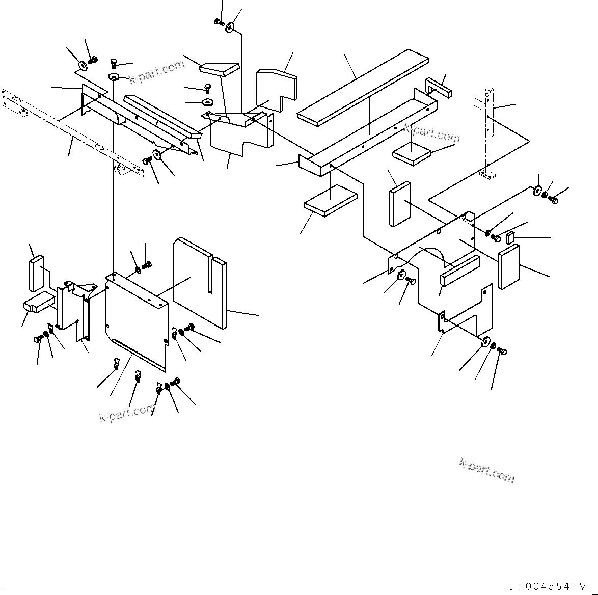 Komatsu parts book diagram for PC450LC-8R S/N 79001-UP: PARTITION, CENTER(#75101-)