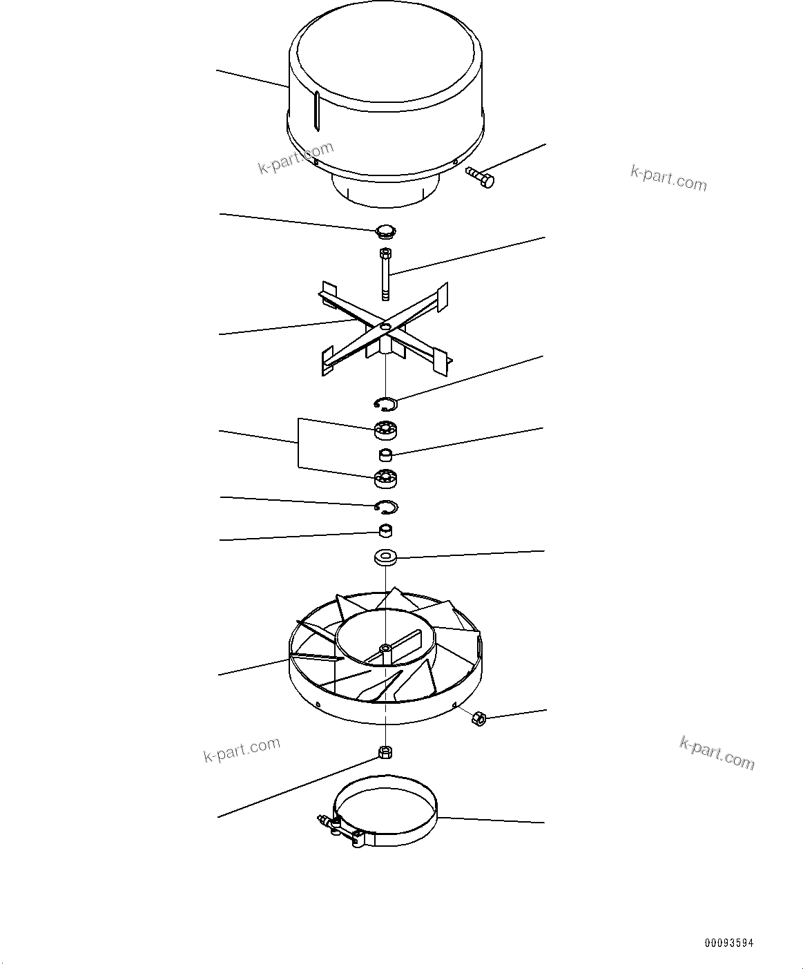 Komatsu parts book diagram for PC450LC-8R S/N 79001-UP: UPPER COVER, PRE-CLEANER(#75169-75684)