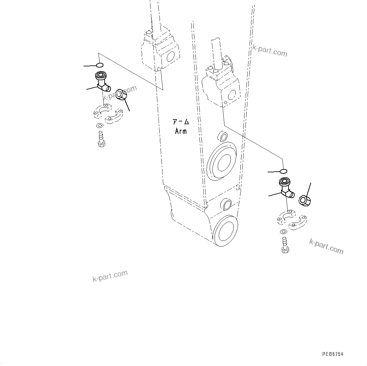 Komatsu parts book diagram for PC450LC-8R S/N 79001-UP: BREAKER ADAPTER, (#75001-)