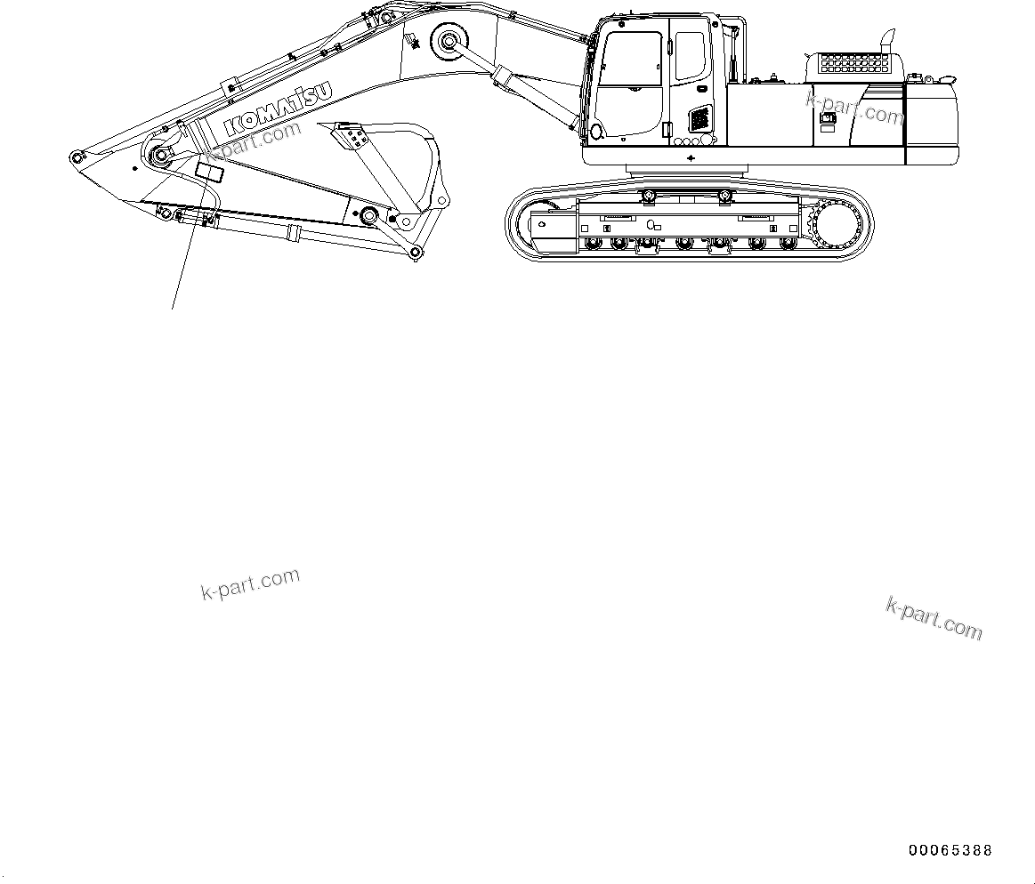 Komatsu parts book diagram for PC450LC-8R S/N 79001-UP: CAUTION PLATES, KEEP OFF WORKING RANGES, (#75001-)