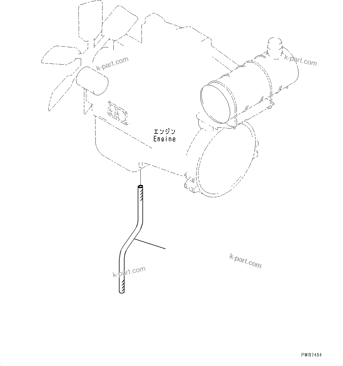 Komatsu parts book diagram for PC450LC-8R S/N 79001-UP: FLUSHING PARTS AND ENGINE DRAIN HOSE, (1/2)(#75686-)