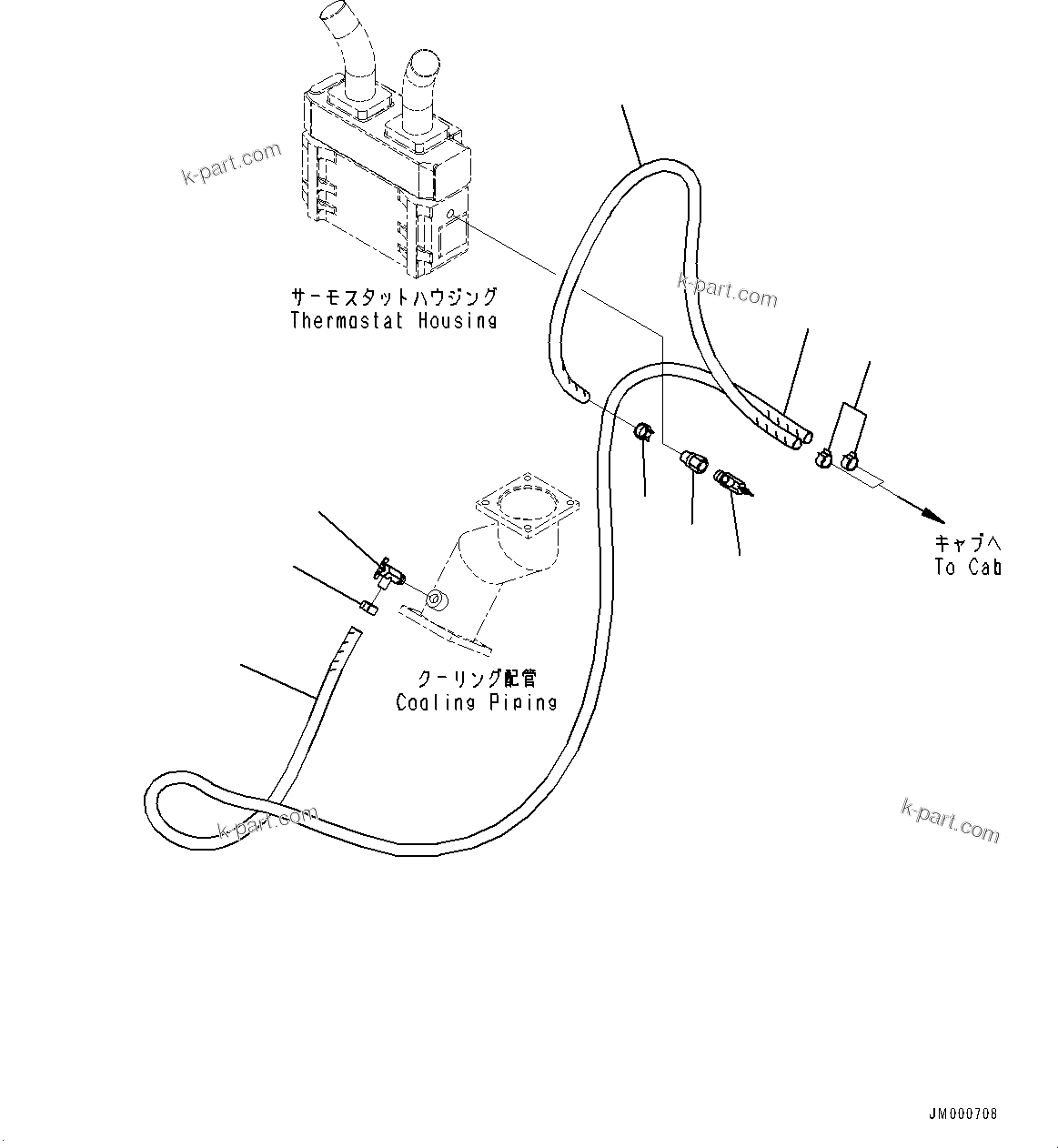 Komatsu parts book diagram for HD785-7 S/N 37001-UP: ENGINE RELATED PARTS, AIR CONDITIONER RELATED PARTS (2/2)(#37001-)