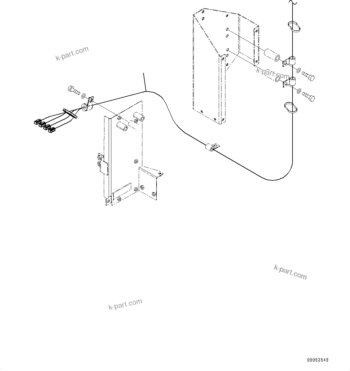 Komatsu parts book diagram for HD785-7 S/N 37001-UP: ENGINE RELATED PARTS, VEHICLE HEALTH MONITORING SYSTEM (VHMS) WIRING HARNESS(#37001-)