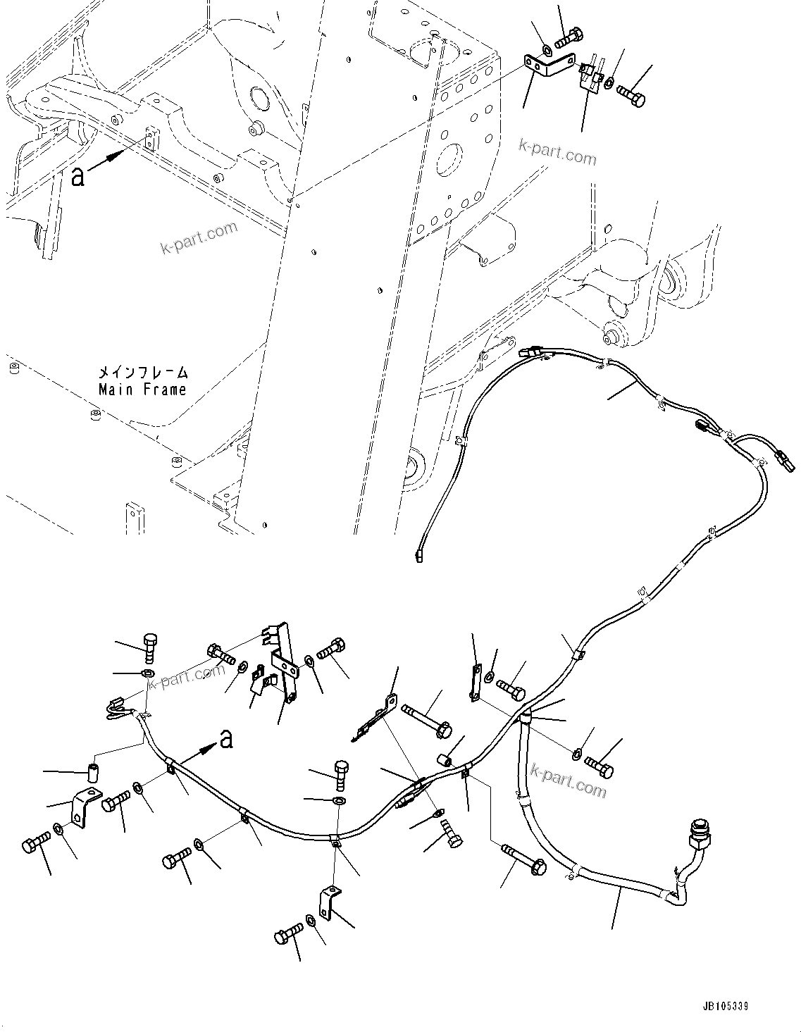 Komatsu parts book diagram for HD785-7 S/N 37001-UP: ENGINE RELATED PARTS, OIL PAN HEATER(#37001-)