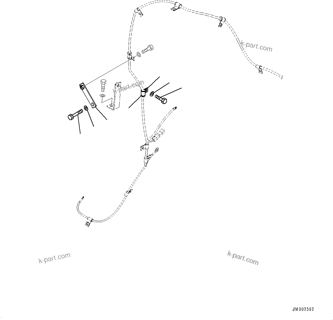 Komatsu parts book diagram for HD785-7 S/N 37001-UP: PRE LUBRICATION, WIRING HARNESS MOUNTING (2/3)(#30001-)